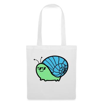 schnecke cool - Stoffbeutel - Weiß - Vorne