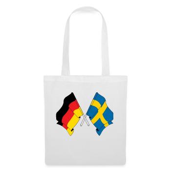 Flag of Germany and flag Sweden - Tote Bag - white - Front