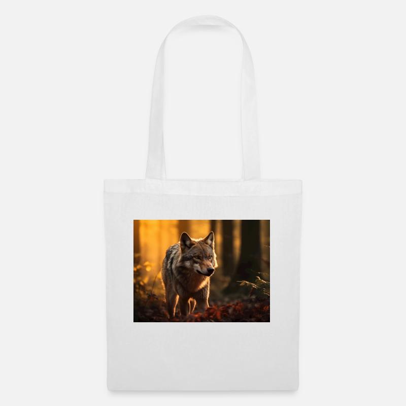 A wolf in the forest - Tote Bag - white
