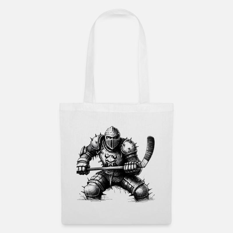 Hockey Ritter für echte Gewinner - Stoffbeutel - Weiß