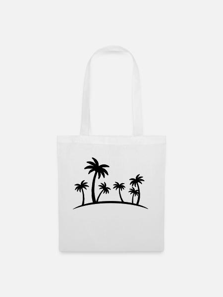 beach palm - Stoffbeutel - Weiß