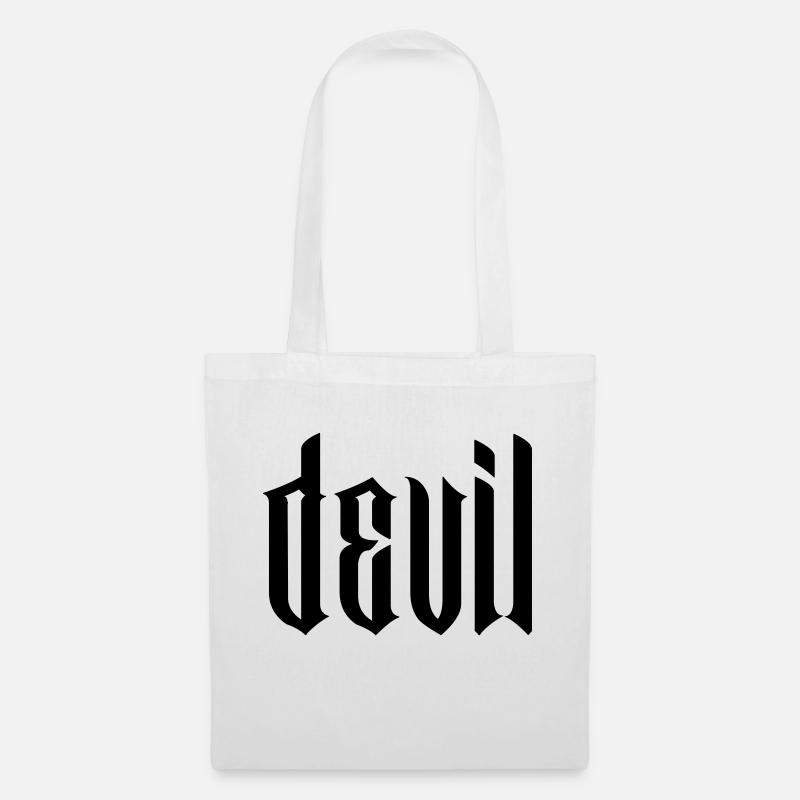 devil modern type - Stoffbeutel - Weiß