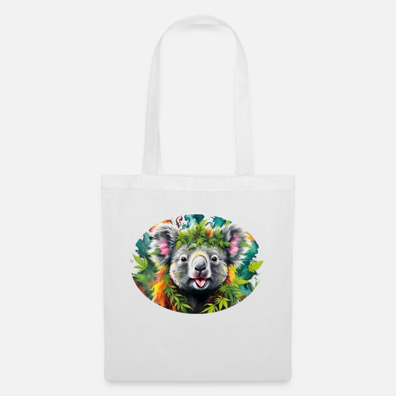 Psychodelic Koala - Stoffbeutel - Weiß