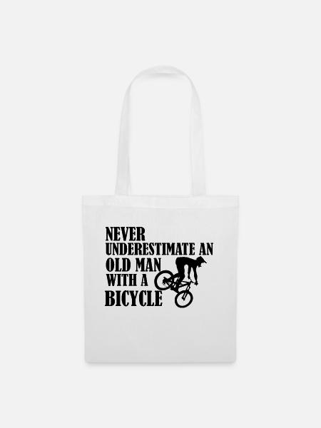 Lustiger Fahrrad Spruch - Stoffbeutel - Weiß