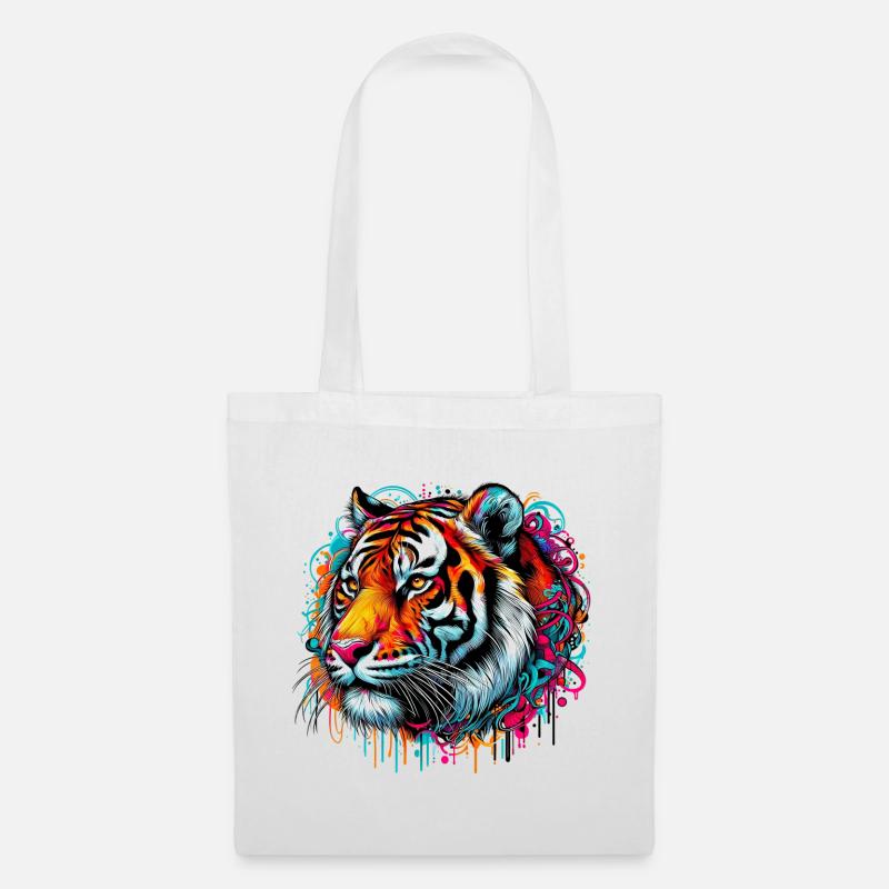 Tiger - Stoffbeutel - Weiß