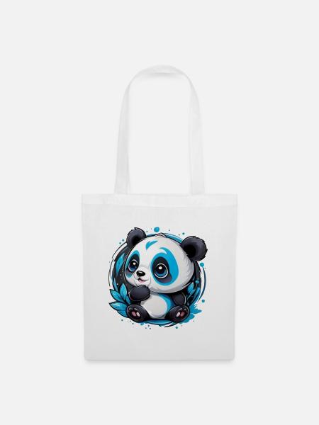 Panda Bär klein und süß - Stoffbeutel - Weiß
