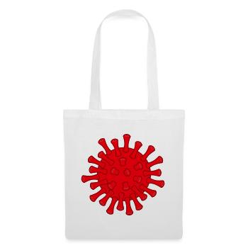 Illustration de la molécule rouge Covid - Sac en tissu - blanc - Devant