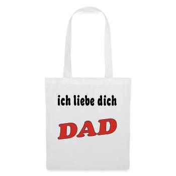 Ich liebe dich DAD - Sac en tissu - blanc - Devant