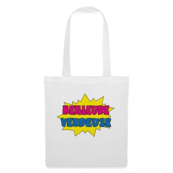 MEILLEURE VENDEUSE - Sac en tissu - blanc - Devant