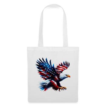 Eagle Flag USA USA Américain - Sac en tissu - blanc - Devant