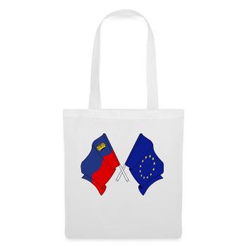 Flagge von Liechtenstein, Europa - Stoffbeutel - Weiß - Vorne