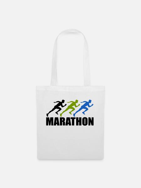 marathon - Stoffbeutel - Weiß