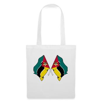 Two flags crossed Mozambique - Tote Bag - white - Front