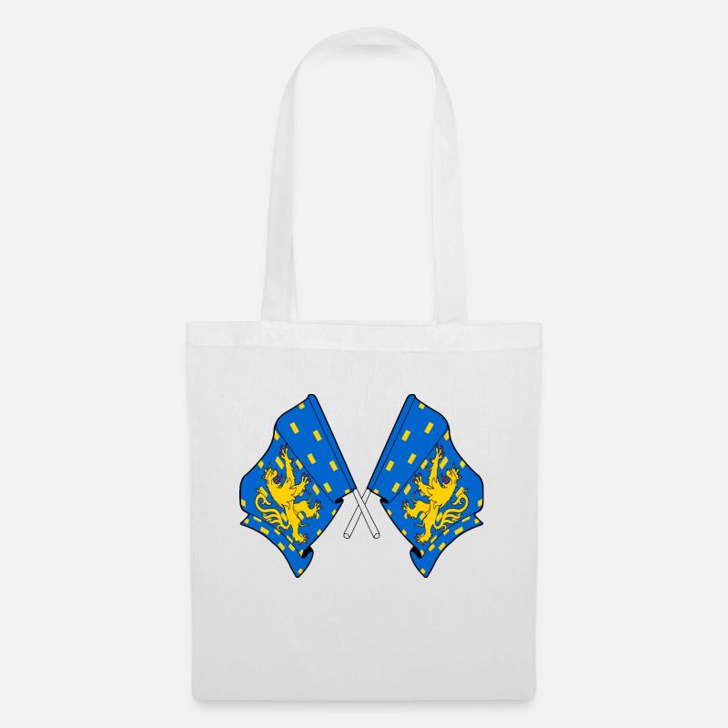 Deux drapeaux de la province de Franche Comté - Sac en tissu - blanc