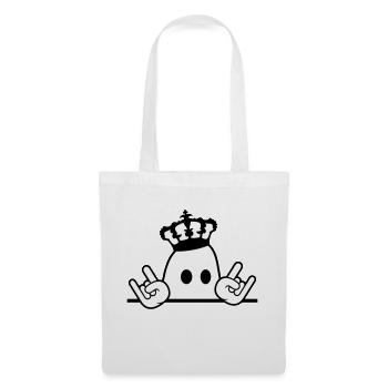 Cute Metal Halloween Ghost King Crown Ghost - Tote Bag - white - Front