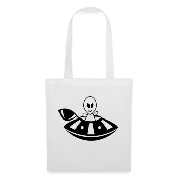 Alien UFO - Tote Bag - white - Front