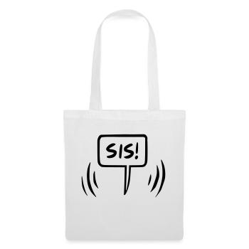 Sis Schwester Sprechblase - Stoffbeutel - Weiß - Vorne