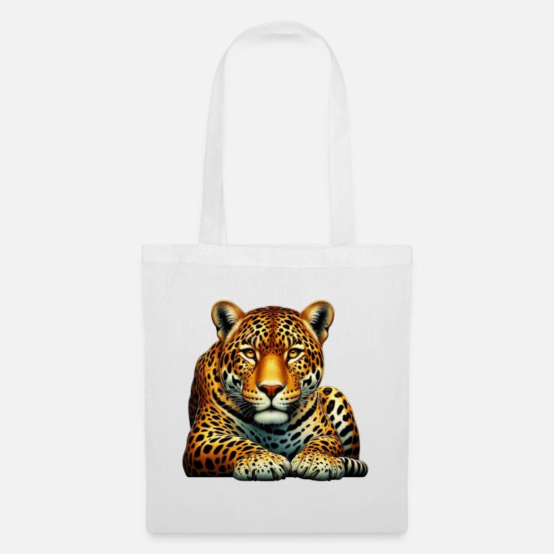 Leopard - Stoffbeutel - Weiß