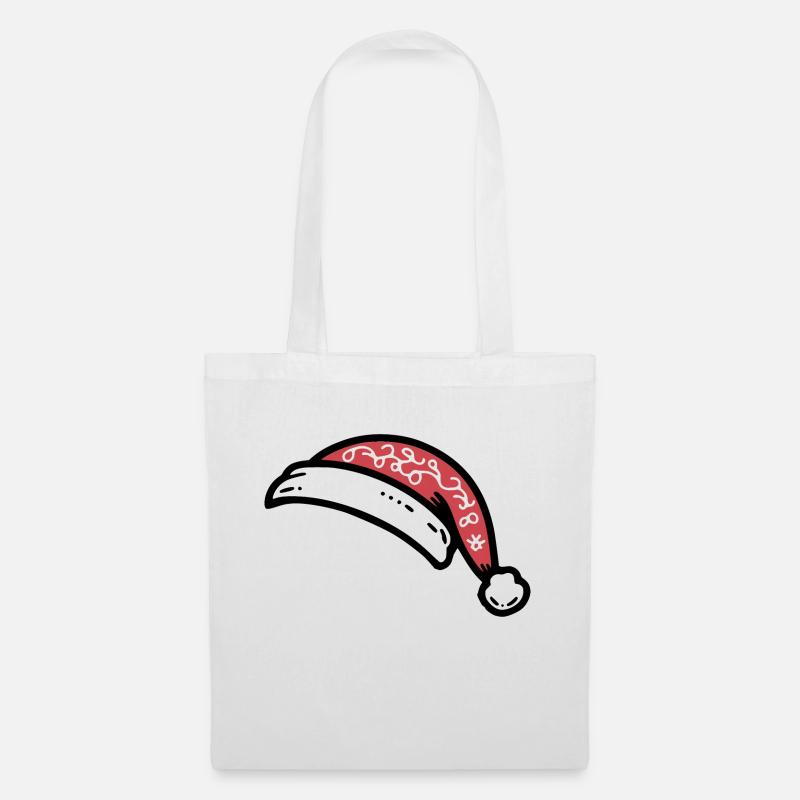 Weihnachtsmütze - Stoffbeutel - Weiß