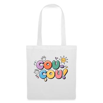Coucou - Message en Douceur - Sac en tissu - blanc - Devant