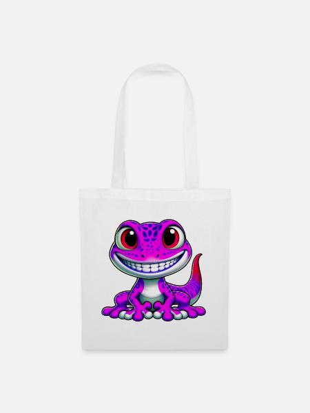 Gecko - Stoffbeutel - Weiß