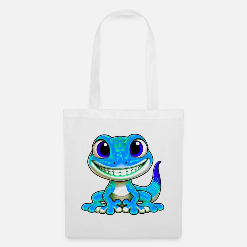Gecko - Stoffbeutel - Weiß