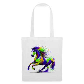 Cheval - Sac en tissu - blanc - Devant