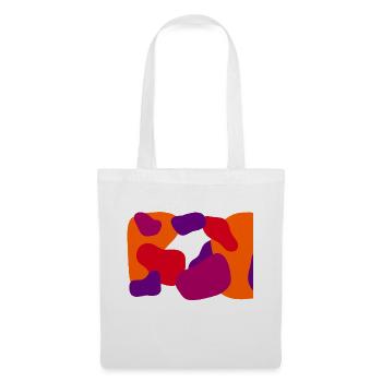 Modernes Design in Colourblocking - Stoffbeutel - Weiß - Vorne