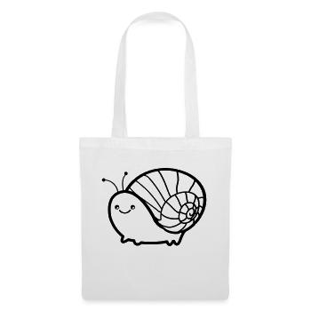 Escargot 01 - Sac en tissu - blanc - Devant