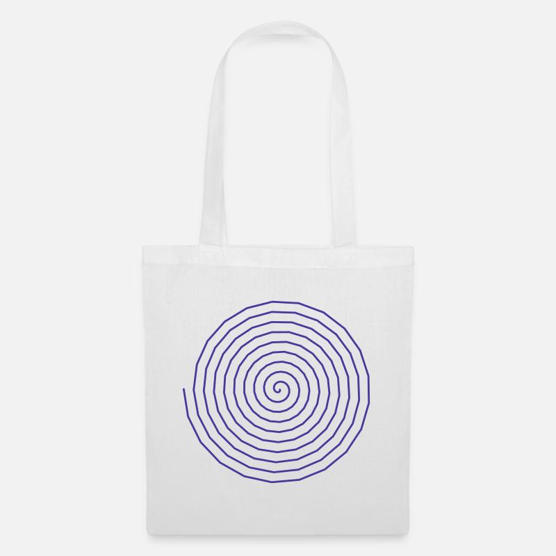 Functional Spiral Pattern Design - Tote Bag - white
