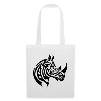 Tribal du rhinocéros - Sac en tissu - blanc - Devant