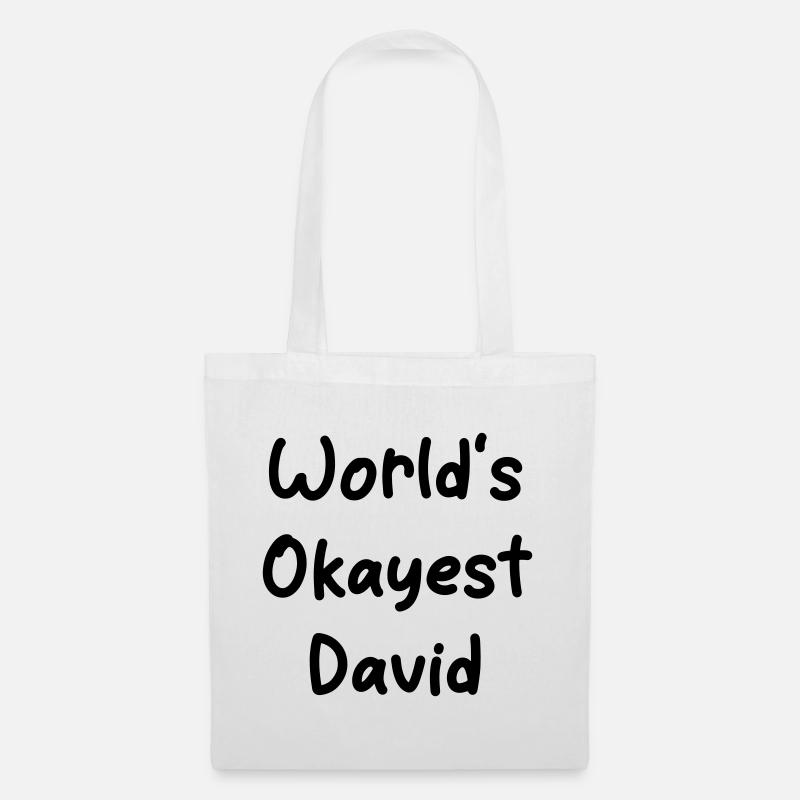 World's okayest David - Stoffbeutel - Weiß