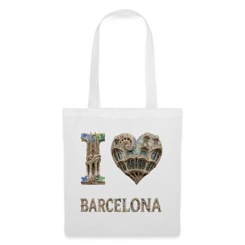 Barcelone – Architecture organique - Sac en tissu - blanc - Devant