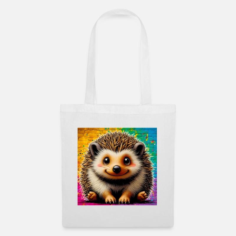 hedgehog - Tote Bag - white