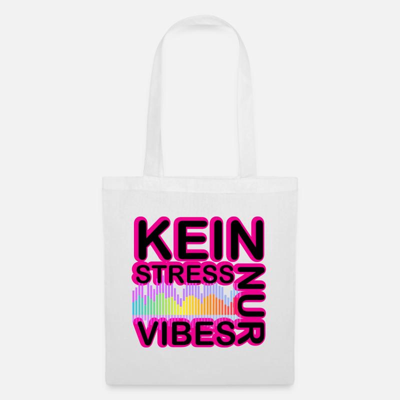 Kein Stress Vibes Neon - Stoffbeutel - Weiß