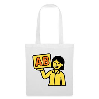 Enseignant à l’école primaire ABC Vector - Sac en tissu - blanc - Devant