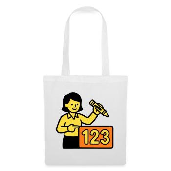 Enseignant Math 123 School - Sac en tissu - blanc - Devant