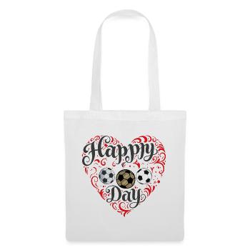 Cœur du football - Sac en tissu - blanc - Devant