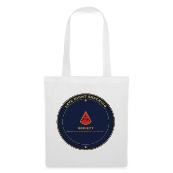 Nacht Snack Gesellschaft Emblem - Stoffbeutel - Weiß - Vorne