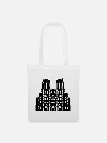 Notre-Dame de Paris  - Stoffbeutel - Weiß