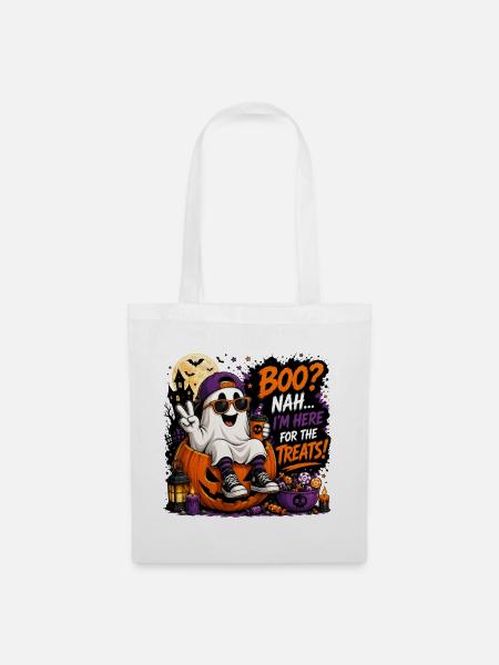 Halloween cute ghost - Stoffbeutel - Weiß