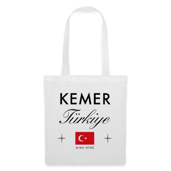 Kemer Turkey Coordinates Travel Souvenir - Tote Bag - white - Front