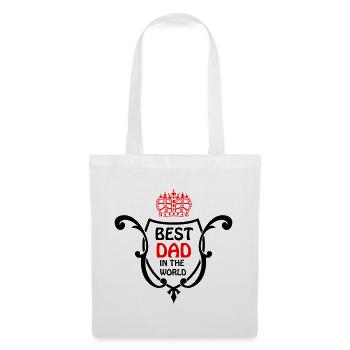 Estampe du Papa Royal avec couronne - Sac en tissu - blanc - Devant