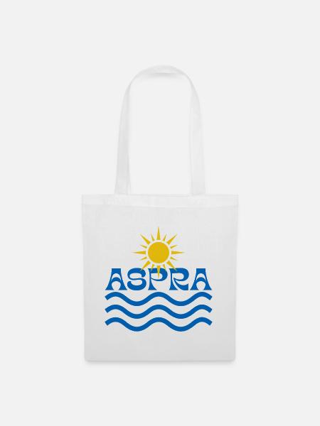 Aspra Sunrise Waves Logo - Stoffbeutel - Weiß