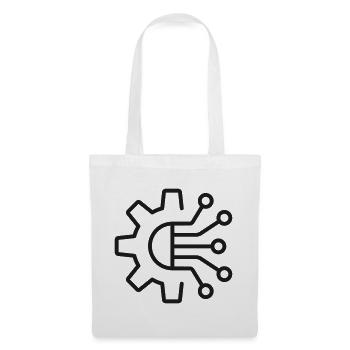 KI-Technologie Zahnrad-Symbol - Stoffbeutel - Weiß - Vorne