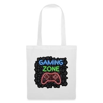 Gaming Zone Design für Gamer Zocker - Stoffbeutel - Weiß - Vorne