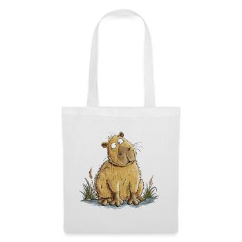 Lustiges Capybara I Wasserschwein Tierhumor - Stoffbeutel - Weiß - Vorne