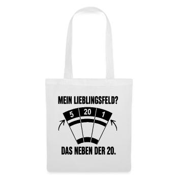 Daneben geworfen Dartspieler Humor 5 und 1 - Stoffbeutel - Weiß - Vorne
