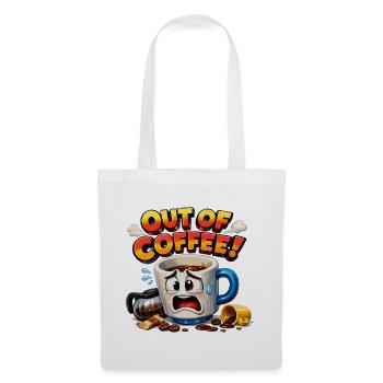 Kaffee an: Weinende Tasse - Stoffbeutel - Weiß - Vorne