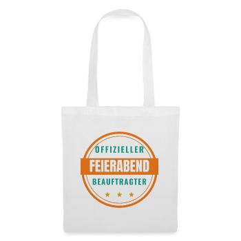 Offizieller Feierabend-Beauftragter - Stoffbeutel - Weiß - Vorne